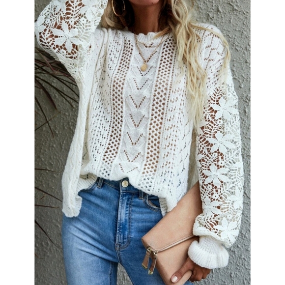 Knit Crochet Sweater - Picture 6 of 8